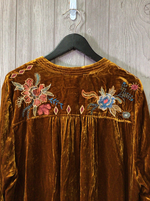 Johnny Was Denali Velvet Relaxed Trapunto Tunic Size X-Large New